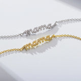 925 Sterling Silver MAMA Bracelet Zircon Lowercase Alphabet Mother's Gift