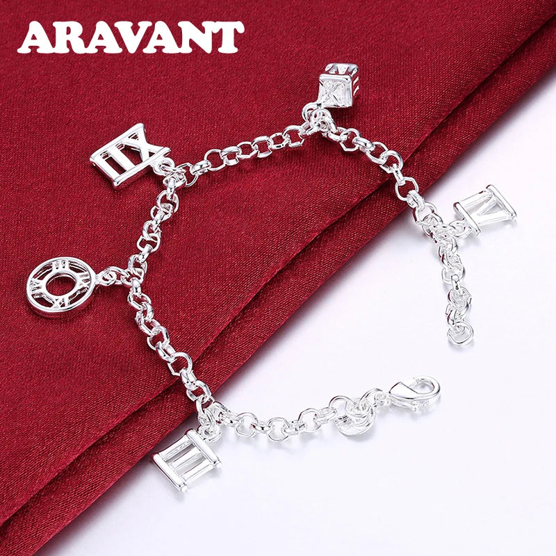925 Silver Charm Bracelet Chain for Women Jewelry