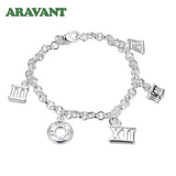 925 Silver Charm Bracelet Chain for Women Jewelry