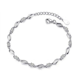 925 Sterling Silver Charm Bracelet Romantic Style