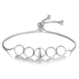925 Silver Charm Bracelet Love Zircon Bangle