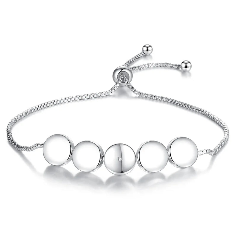925 Silver Charm Bracelet Love Zircon Bangle