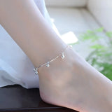 925 Sterling Silver Charm Bracelet Five Bell Anklet Jewellery