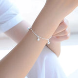 925 Sterling Silver Charm Bracelet Five Bell Anklet Jewellery