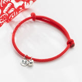 925 Silver Charm Bracelet Red Thread Rope Bangle Chinese Jewelry Lucky Gift