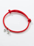 925 Silver Charm Bracelet Red Thread Rope Bangle Chinese Jewelry Lucky Gift