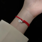 925 Silver Charm Bracelet Red Thread Rope Bangle Chinese Jewelry Lucky Gift