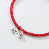 925 Silver Charm Bracelet Red Thread Rope Bangle Chinese Jewelry Lucky Gift