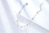 925 Silver Charm Bracelet Silver Beads Chain with Pearl Adjustable Bracelet