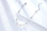 925 Silver Charm Bracelet with Pearl Beads Chain Adjustable Fine Jewelry