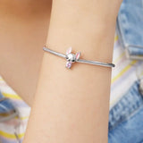 925 Silver Charm Chi Hua Hua Elephant Unicorn Pendant Bead Bracelet Necklace DIY