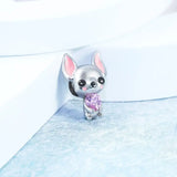 925 Silver Charm Chi Hua Hua Elephant Unicorn Pendant Bead Bracelet Necklace DIY