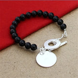 925 Silver Charm Bracelet with Natural Freshwater Pearl - Christmas Gift