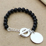 925 Silver Charm Bracelet with Natural Freshwater Pearl - Christmas Gift