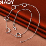 925 Sterling Silver Five Heart Jewelry Set for Women