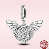925 Silver Heart Charm Pendant for DIY Bracelet Love Gift Women Jewelry