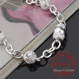 925 Silver Hollow Ball Bracelet Woman Wedding Party Jewelry