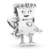 925 Silver Princess & Prince Angel Bella Bot Grandma Beads Bracelet DIY