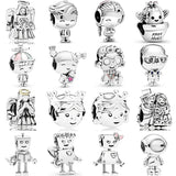 925 Silver Princess & Prince Angel Bella Bot Grandma Beads Bracelet DIY