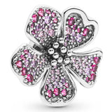 925 Sterling Silver Charm Red Watermelon Strawberry Daisy Orchid Flower Beads