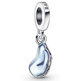 925 Silver Love Heart Spiral Lightbulb Pendant Charm Bead
