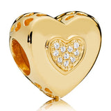925 Silver Entwined Mother Heart Star Bella Bot Beads for Bracelet DIY