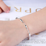 925 Silver Water Drop Necklace Earrings Bracelet Set