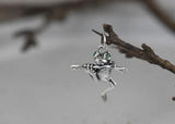 925 Sterling Silver Charm Frog Pendant Necklace Jewelry