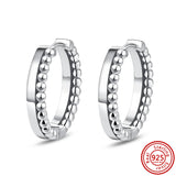 925 Silver Loved Heart Hoops Earrings Zircon Butterfly Heart