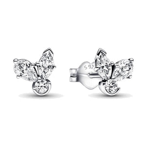 925 Sterling Silver Heart Shaped Asymmetric Earrings