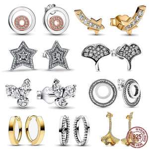 925 Sterling Silver Heart Shaped Asymmetric Earrings