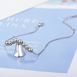 925 Silver Charm Bell Bracelet Women's Gift S-b220