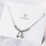 925 Silver Charm Bell Bracelet Women's Gift S-b220