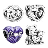 925 Sterling Silver Family Circle Daisy Bracelet Charms Bead