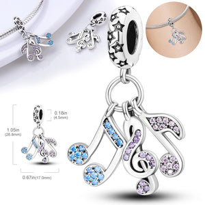 925 Silver Eye Of Light Charm Bead Zirconium Dangle for Necklace Bracelet