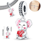 925 Silver Eye Of Light Charm Bead Zirconium Dangle for Necklace Bracelet
