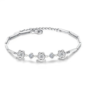 925 Silver Zirconia Star Bracelet for Women S-B103