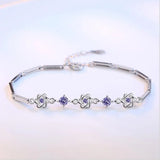 925 Silver Zirconia Star Bracelet for Women S-B103