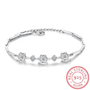 925 Silver Zirconia Star Bracelet for Women S-B103