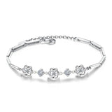 925 Silver Zirconia Star Bracelet for Women S-B103