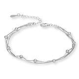 925 Silver Charms Chain Bracelet Silver Beads Bracelet For Women Girl