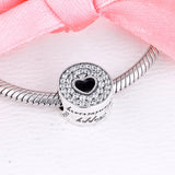 925 Silver Charms Anniversary Celebration Beads Women Bracelet DIY Jewelry