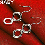 925 Silver Charms Square Pendant Set for Women Wedding Gift