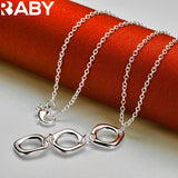 925 Silver Charms Square Pendant Set for Women Wedding Gift