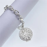 925 Silver Photo Frame Pendant Bracelet for Women Gift