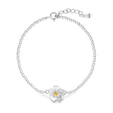 925 Silver Cherry Blossom Strand Bracelet Anniversary Gift