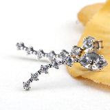 925 Silver Stud Earrings with Clear Cubic Zircon Stone