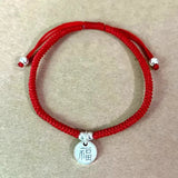 925 Silver Fortune Charm Bracelet Lucky Red Thread Jewelry