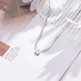 925 Silver Choker Collar Short Necklaces Round Clavicle Chain