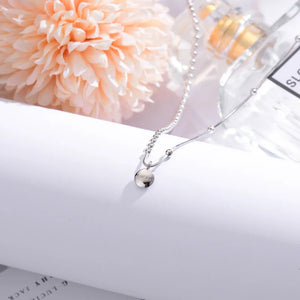 925 Silver Choker Collar Short Necklaces Round Clavicle Chain